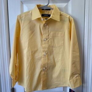 Izod Yellow Boys Dress Shirt NWT!